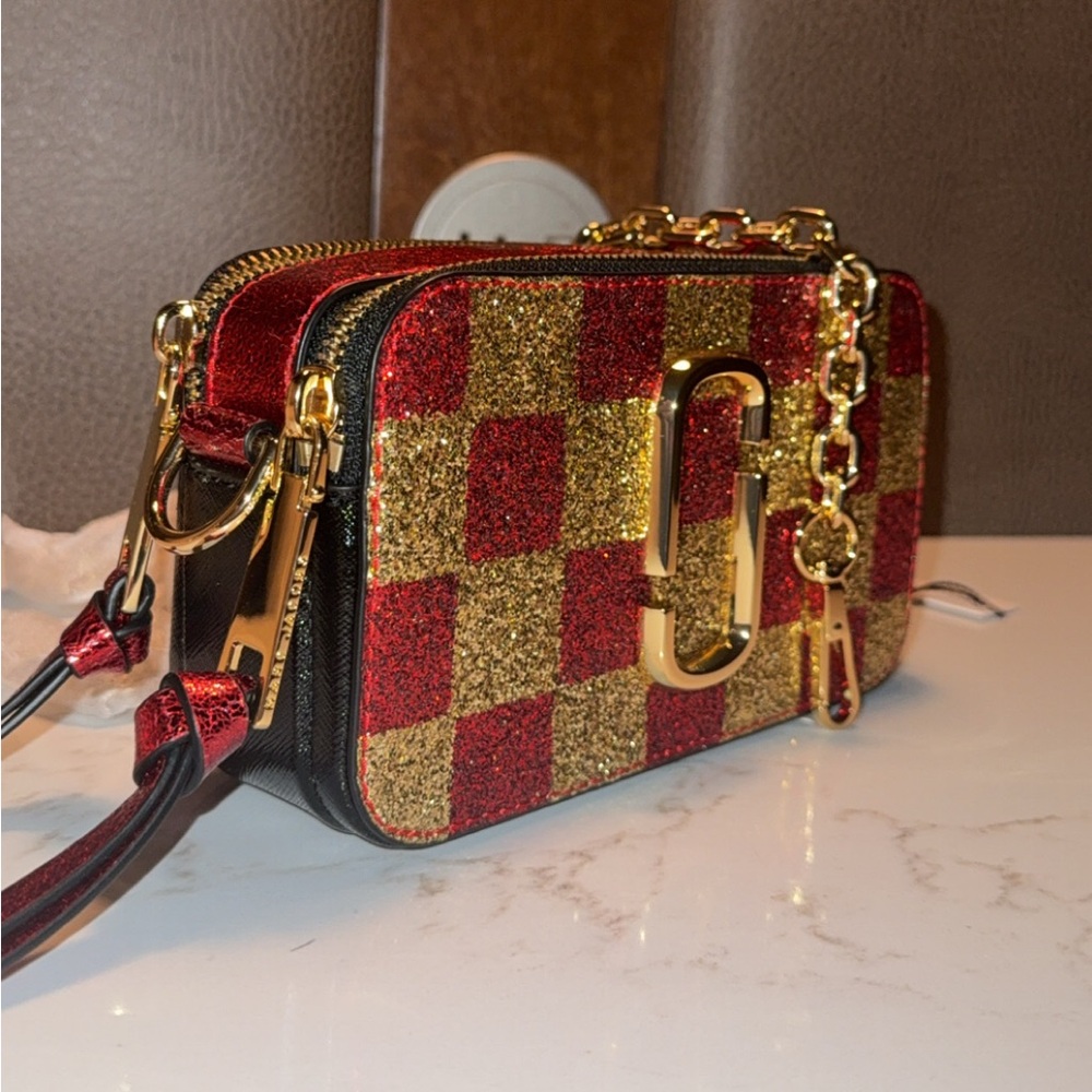 Marc Jacobs The Snapshot Red and Gold Glitter RARE‼️🚨🚨💥💥 - Picture 3 of 9